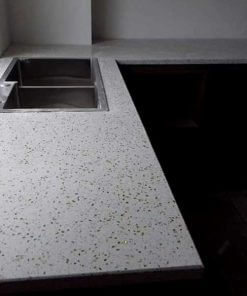 Đá ốp bàn bếp – B003 - Kim Sa Trắng ánh vàng